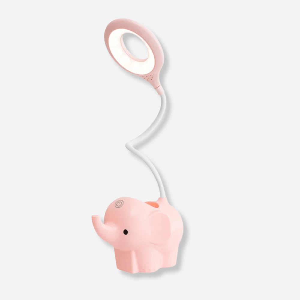 Paradis du lecteur - Lampe de lecture éléphant USB Rose