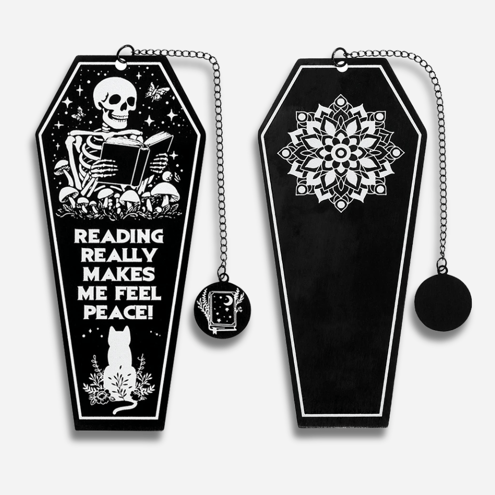 2 Marque-pages Squelette Tarot ZORVYN – Design Horreur/fantaisie – Cadeau Pour Amateurs De Livres, Halloween, Noël