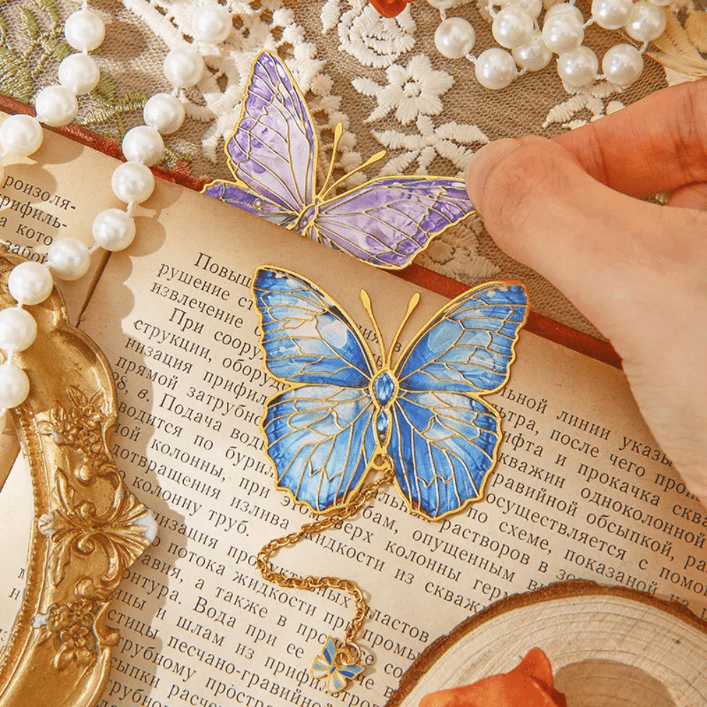 Paradis du lecteur - Marque-page pendentif | Papillon