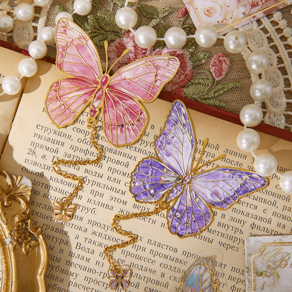 Paradis du lecteur - Marque-page pendentif | Papillon