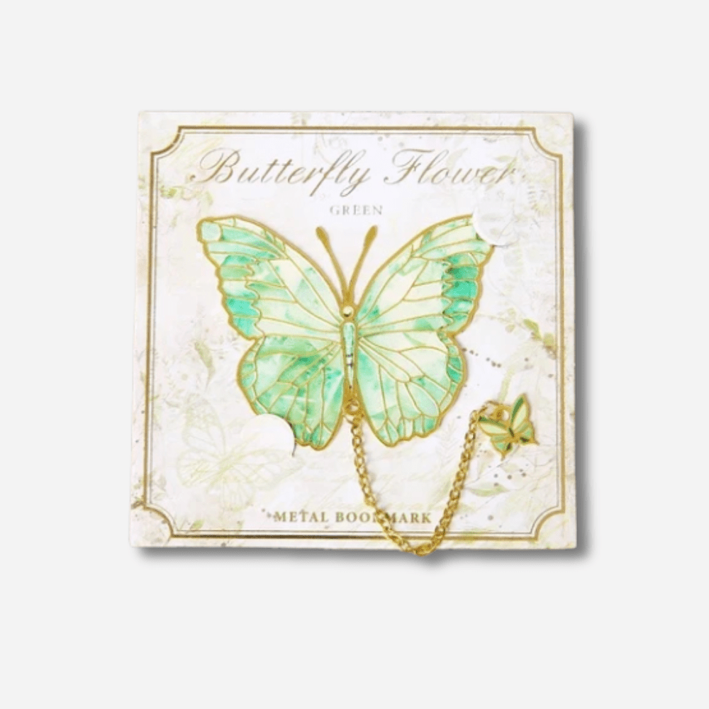 Paradis du lecteur - Marque-page pendentif | Papillon Vert