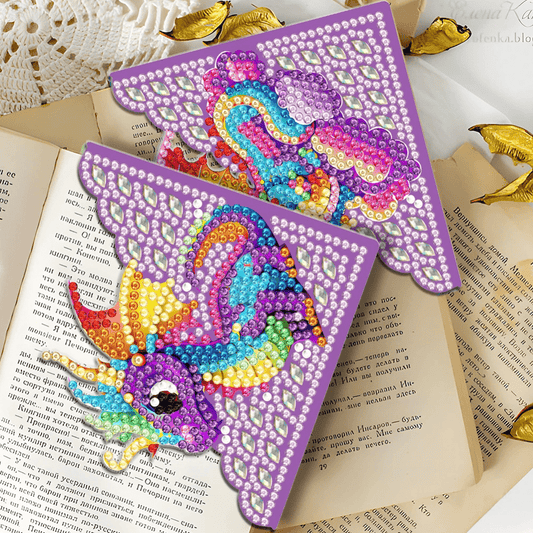 Paradis du lecteur - Marque-pages coin en cuir DIY | Licorne Pack (4 marque-pages)