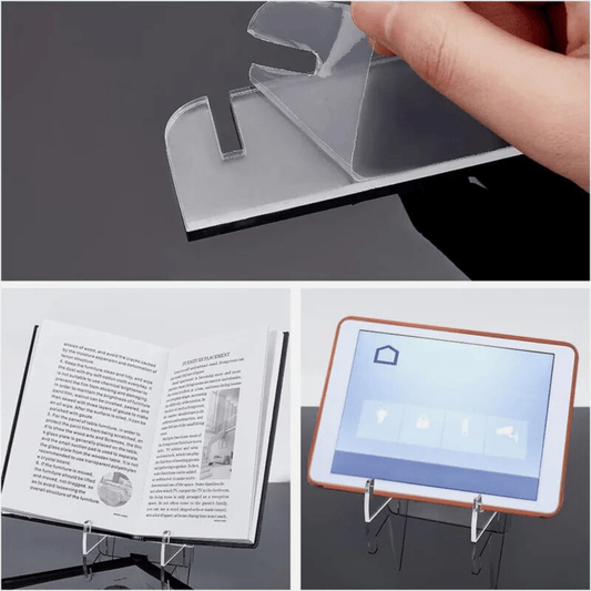 Paradis du lecteur ® - Porte livre minimaliste polyvalent Blanc
