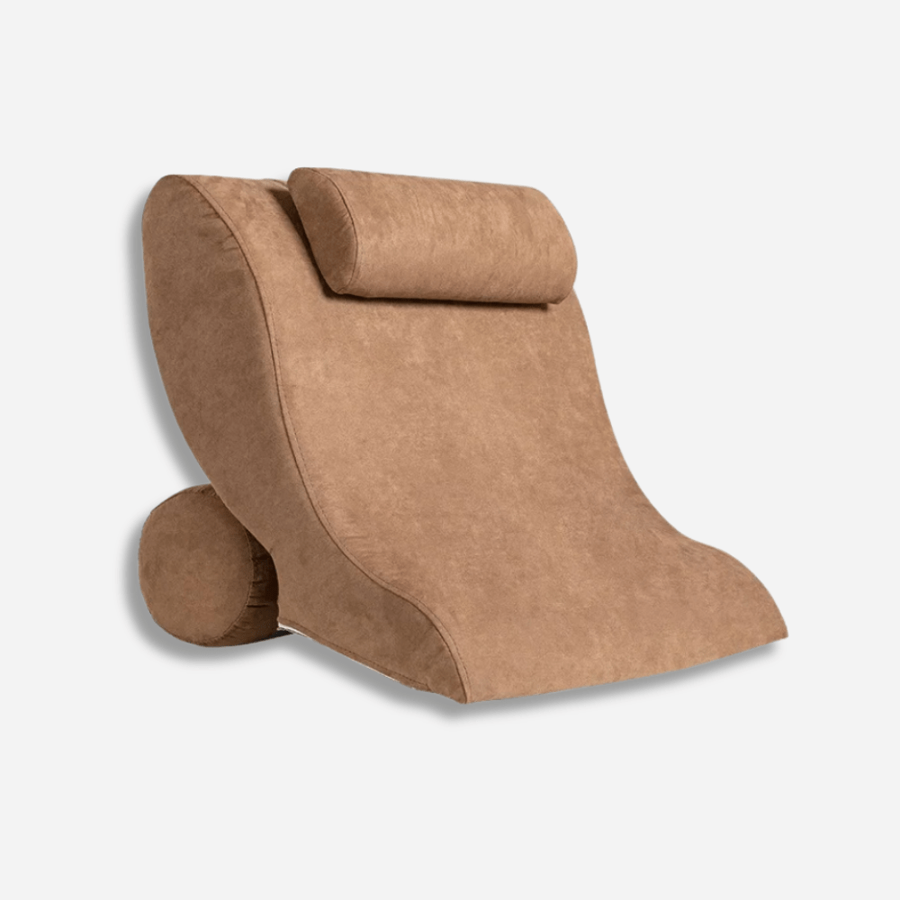 PDL® - Coussin de lecture anti-reflux avec appui-tête ergonomique Marron