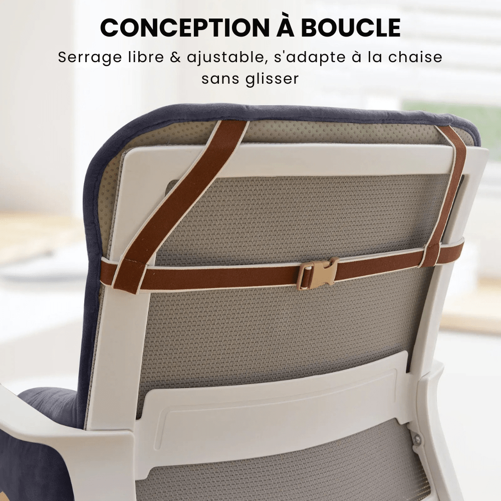 PDL® - Coussin de lecture pour siège en velours confort lombaire