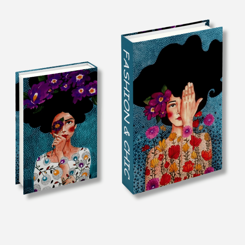 PDL® - Faux livres déco moderne avec illustrations de femmes 6