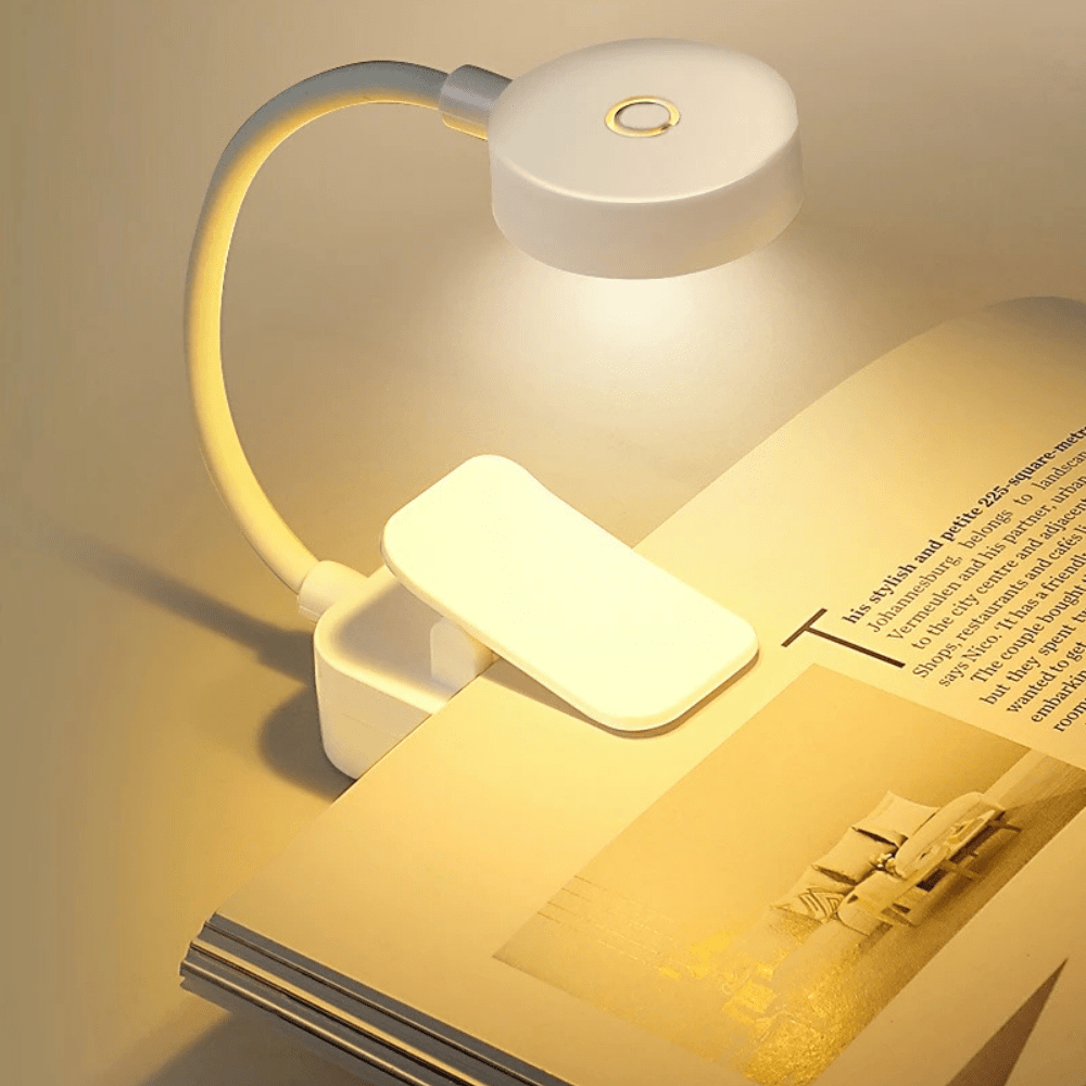 PDL® - Lampe de lecture LED portable à double alimentation Chargement Batterie