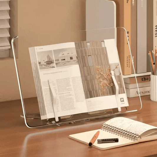 PDL ® - Porte livre minimaliste en verre acrylique Transparent