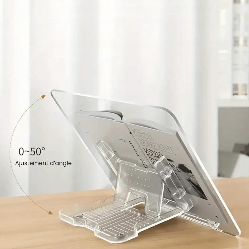 PDL ® - Porte livre minimaliste en verre acrylique Transparent