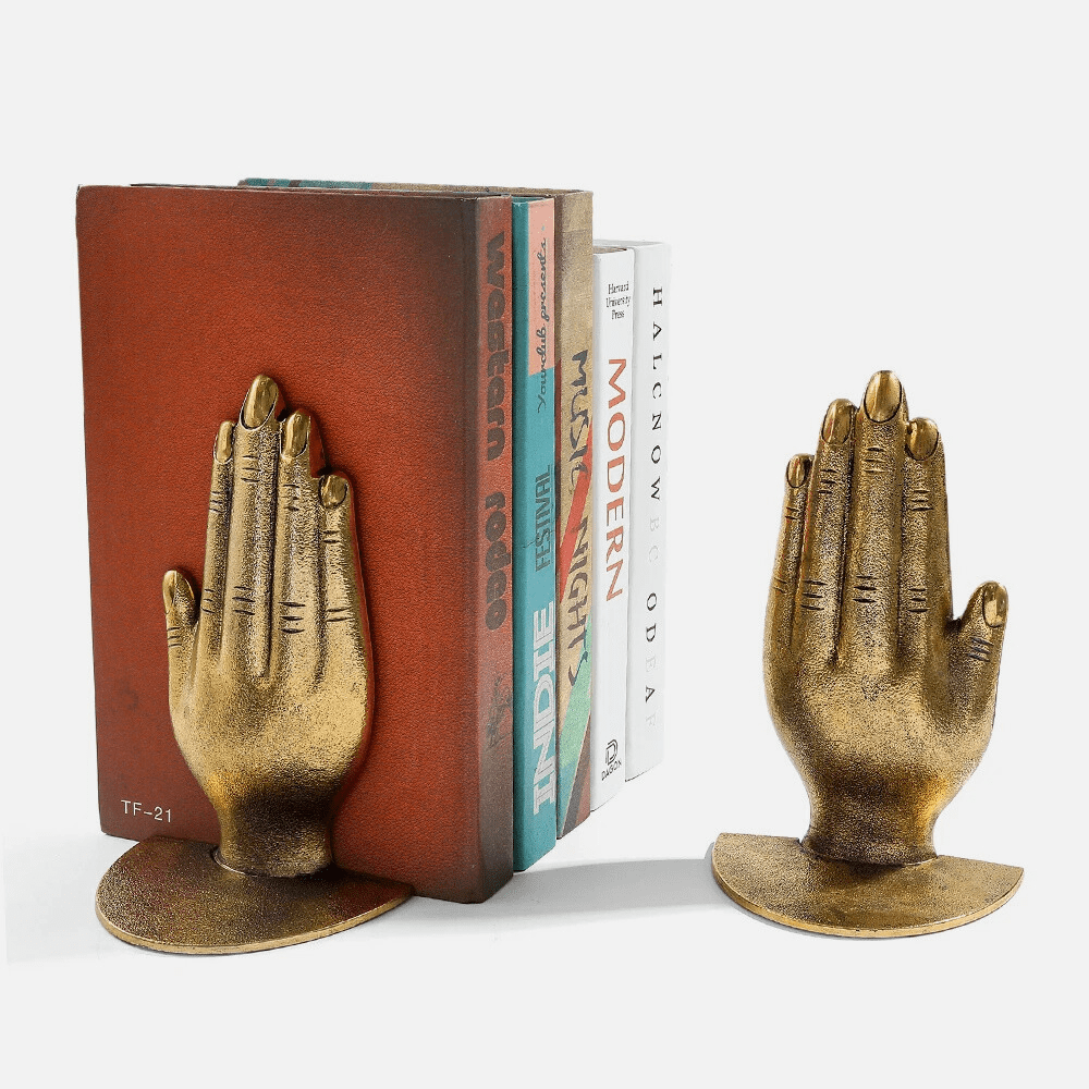 Serre-livres En Laiton Argenté 17,8cm - Design Élégant Pour Bureau, Salon Ou Cadeau